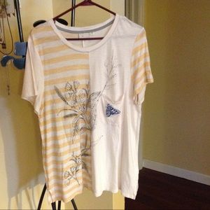 EUC moth / butterfly TShirt from Anthropologie, XL